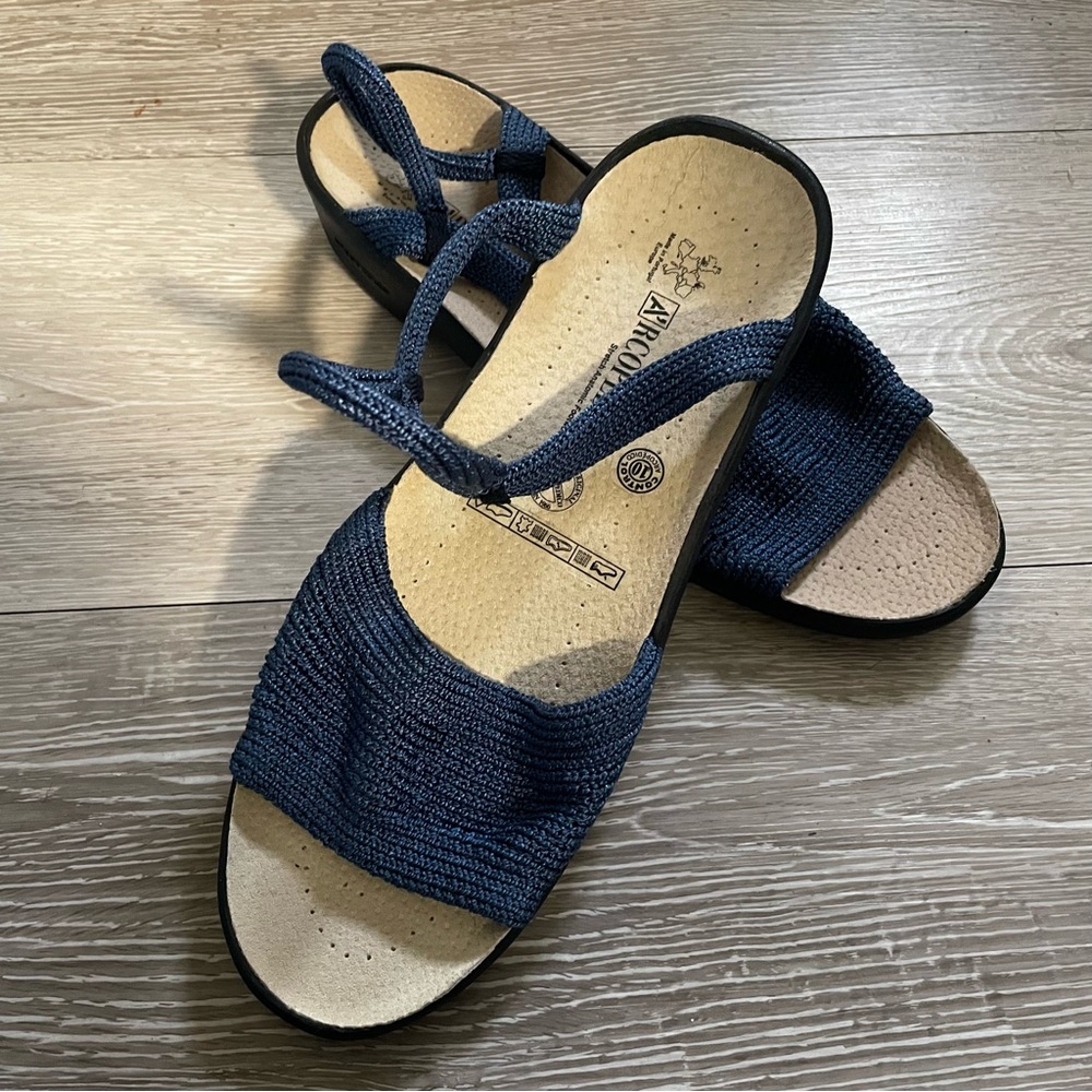 Arcopedico Knit Sandals Portuguese Blue Brand NEW Size 41 / 9.5 / 10